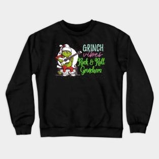 Rock n roll grinch Crewneck Sweatshirt